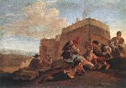 LAER, Pieter van Landscape with Morra Players sg oil painting reproduction